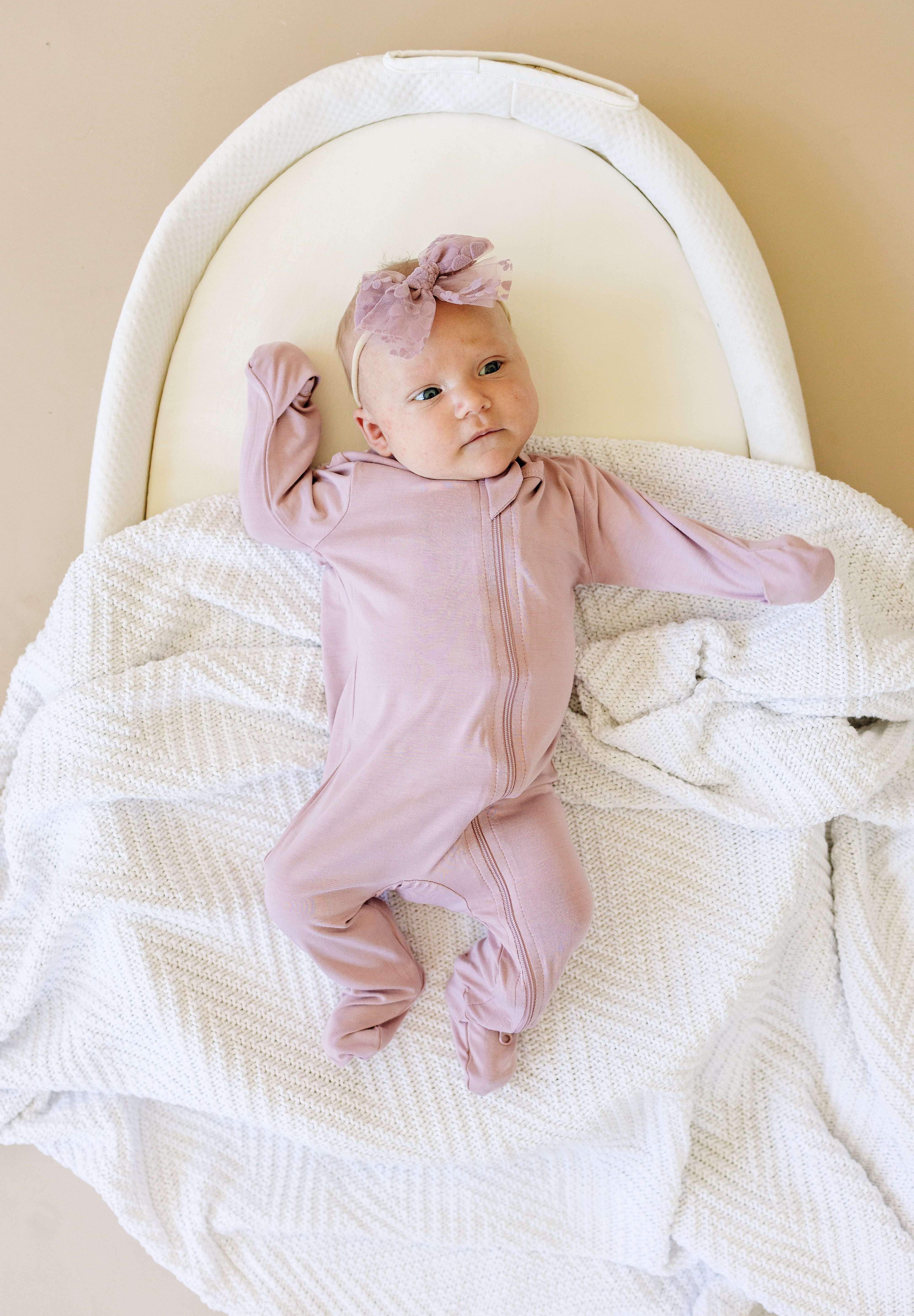 Bamboo Footed Zippy Romper Milk & Baby