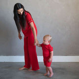 Crimson Red | Mommy Pajamas Milk & Baby