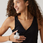 Back Snap Hands Free Nursing & Pumping Top in Onyx Milk & Baby