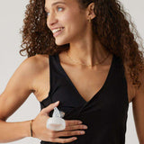 Back Snap Hands Free Nursing & Pumping Top in Onyx Milk & Baby