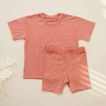 Little Joy Co. Bamboo Tee & Bike Shorts | Milk & Baby