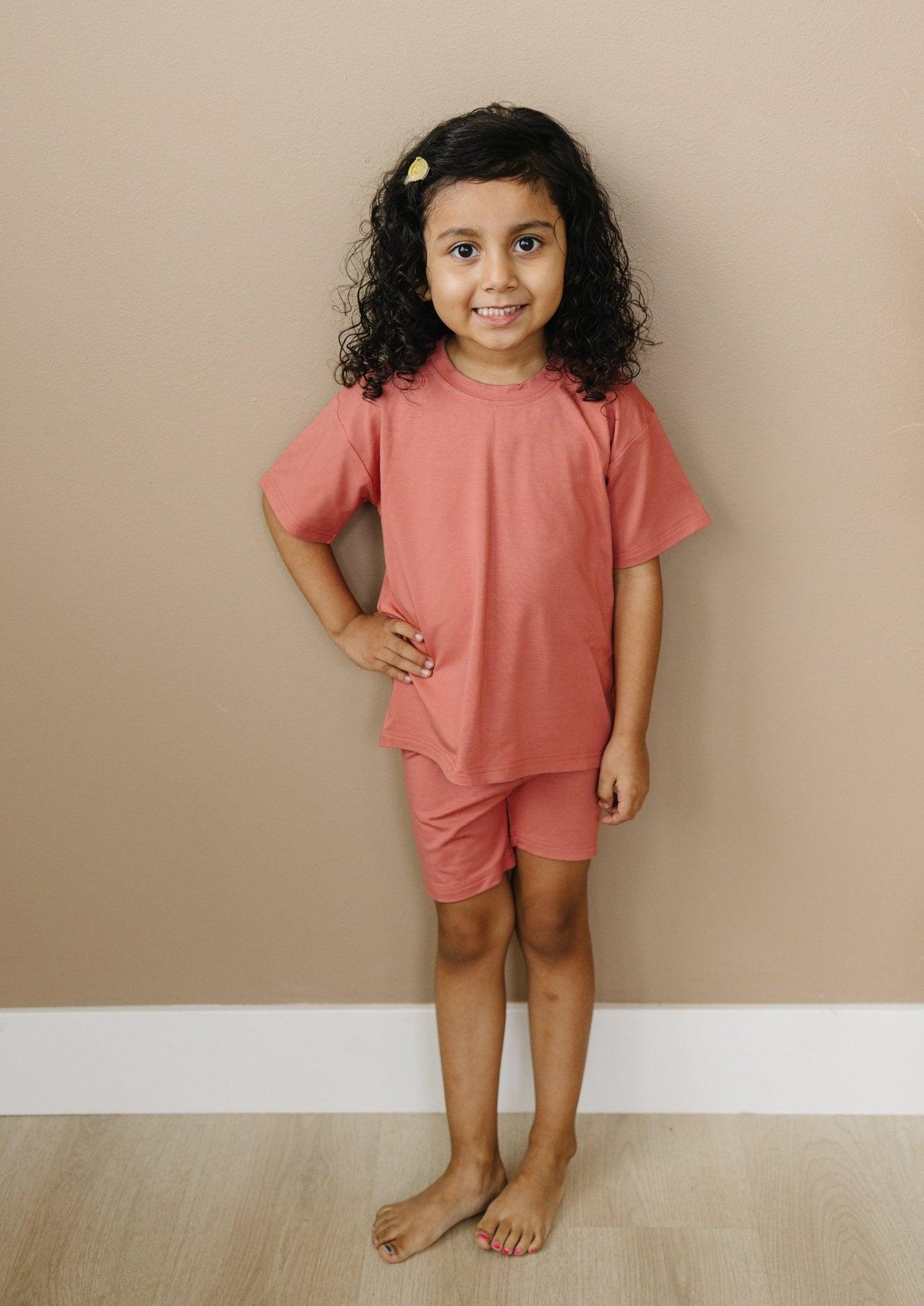 Little Joy Co. Bamboo Tee & Bike Shorts | Milk & Baby 