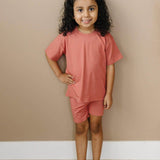 Little Joy Co. Bamboo Tee & Bike Shorts | Milk & Baby