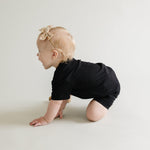 Bamboo Tee & Bike Shorts Set Milk & Baby