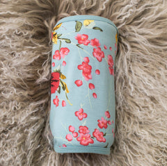 Cherry Blossom Teal Swaddle Milk & Baby