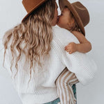 Bordeaux Flat Brim Hats | Mommy & Me Milk & Baby