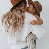 Bordeaux Flat Brim Hats | Mommy & Me Milk & Baby