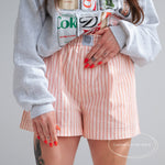 Cherry Pinstripe | Women's Boxer Shorts | Milk & Baby