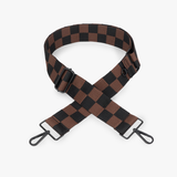 black and brown checkerboard strap