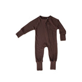 Cowboy Coffee | Ribbed Bamboo Zip Romper | Milk & Baby