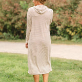 Cayla Quarter Zip Striped Maxi Dress