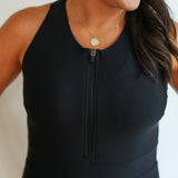 One Piece Zip Up Breastfeeding Swimsuit