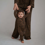 Cheetah | Bamboo Zip Romper Milk & Baby