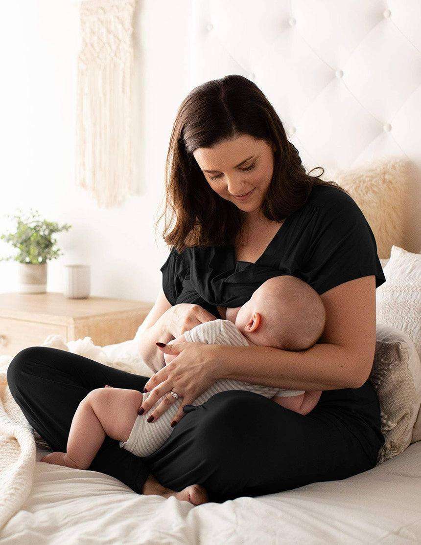 Davy Ultra Soft Maternity & Nursing Pajamas | Black Milk & Baby