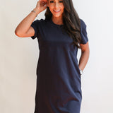 Breastfeeding Invisible Zipper T-Shirt Dress