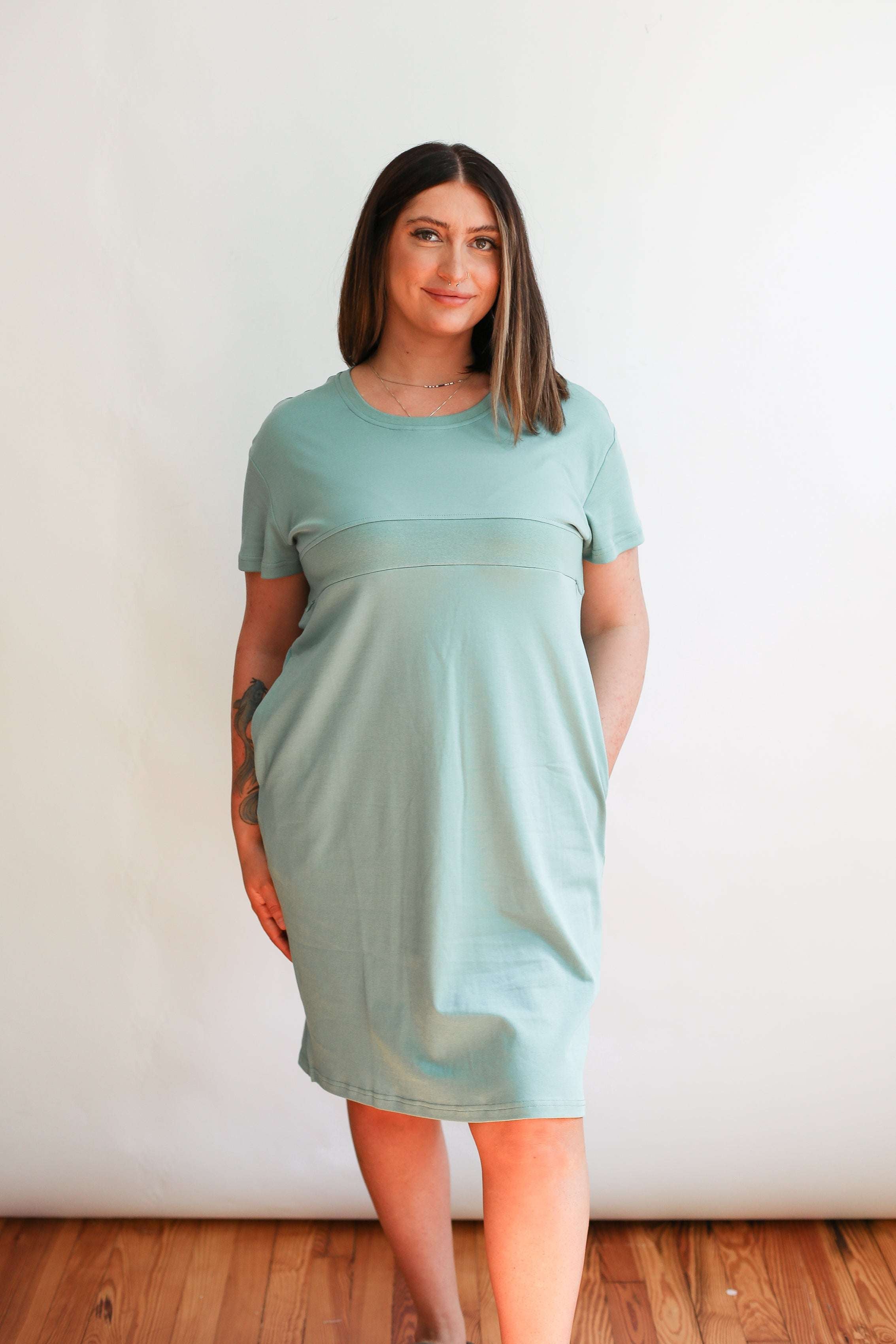 Breastfeeding T-Shirt Dress Milk & Baby