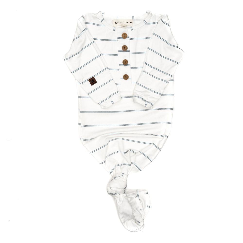 Dusk Striped Everything Knotted Newborn Gown | Milk & Baby