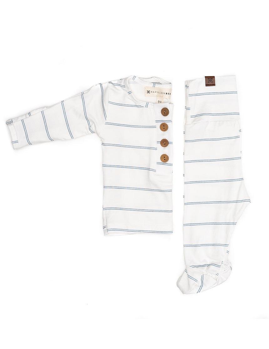 Dusk Striped Everything Newborn Top & Bottom Milk & Baby