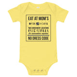 Eat at Mom's Onesie Milk & Baby