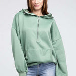 Stitch Detailed Hoodie | Nursing Friendly Milk & Baby