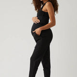 Endurance Performance Maternity & Postpartum Joggers - Onyx Milk & Baby