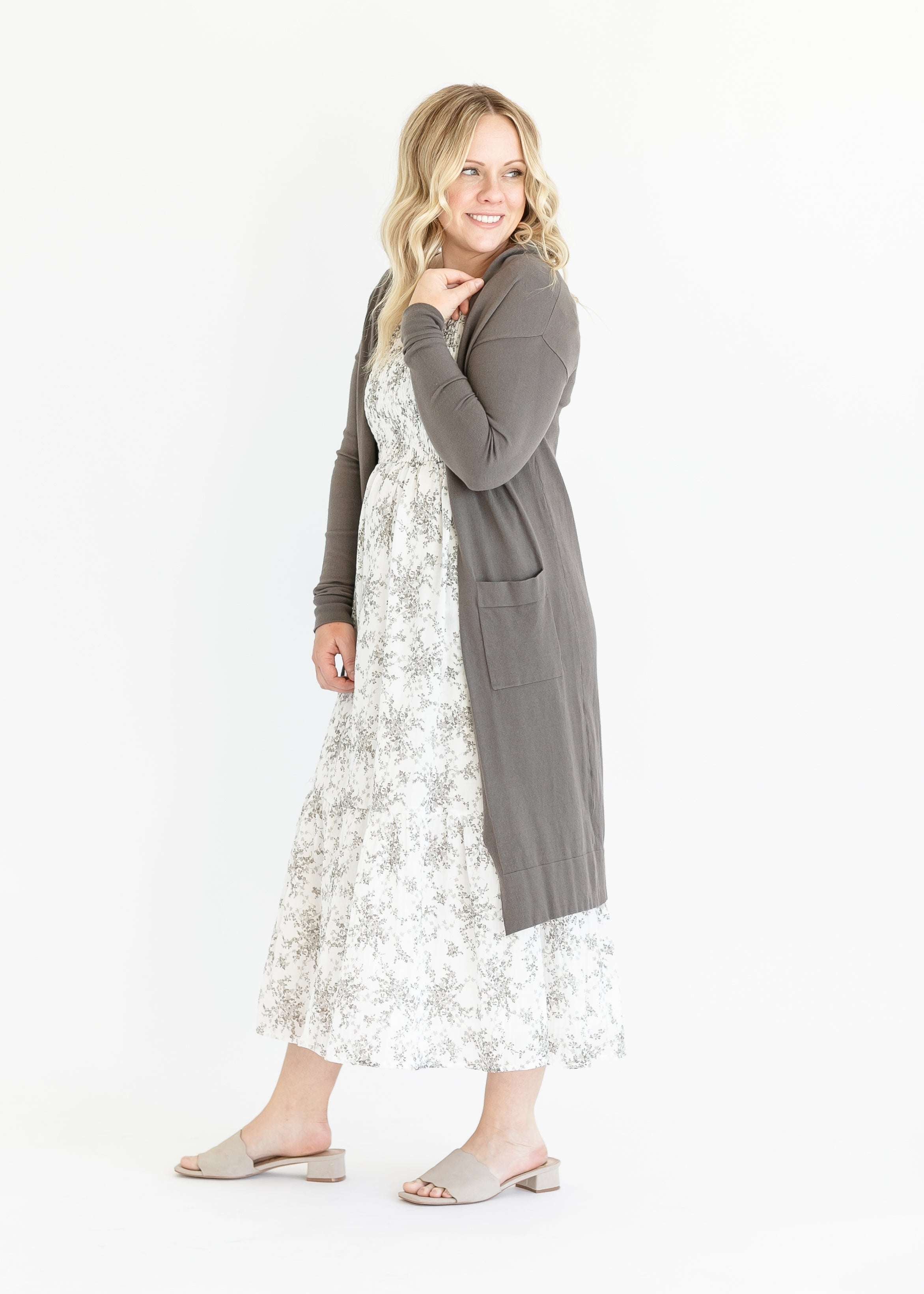 Essential Long + Soft Cardigan Milk & Baby