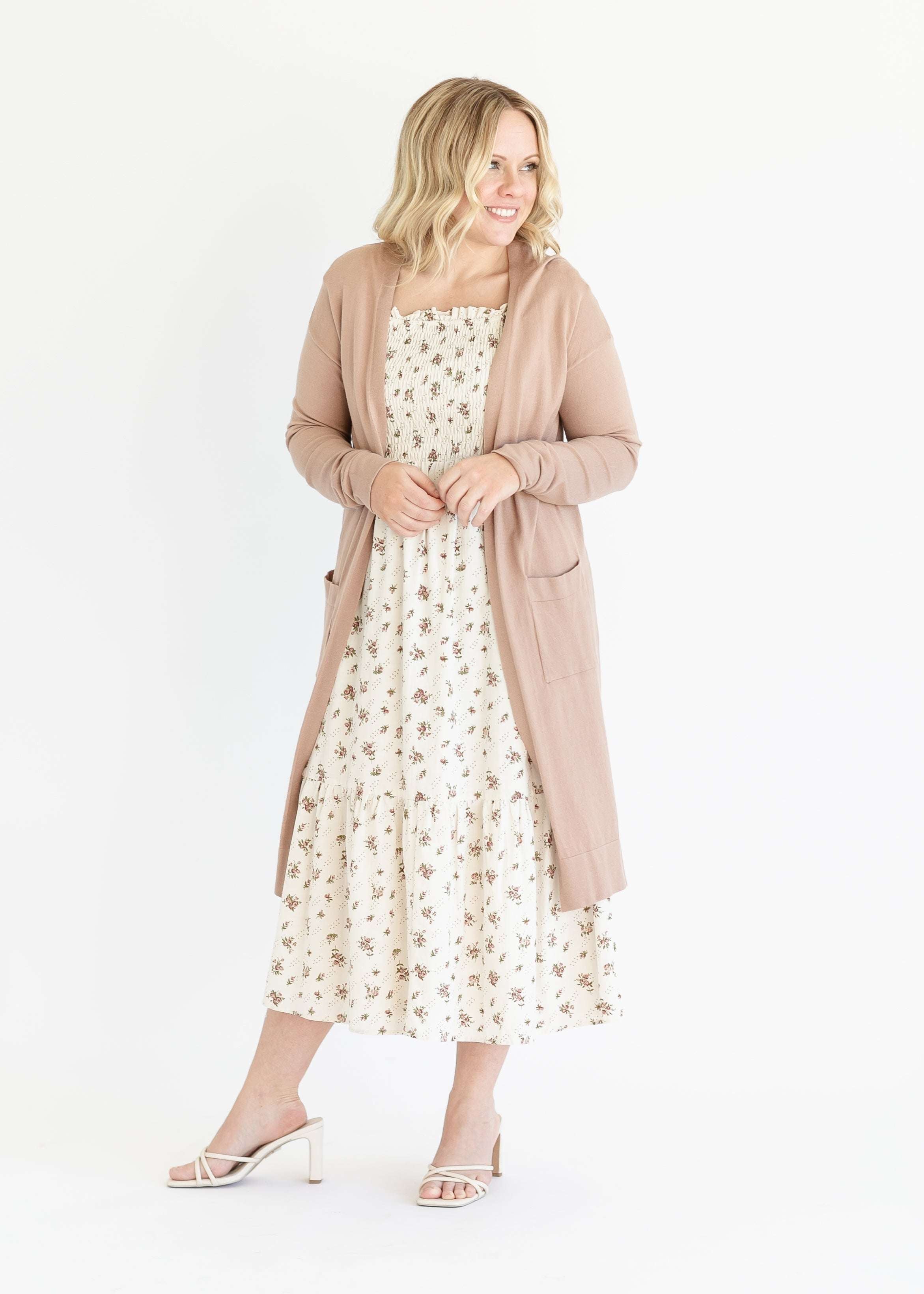 Essential Long + Soft Cardigan Milk & Baby