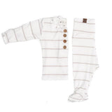 Fawn Striped Everything Newborn Top & Bottom Milk & Baby