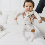 Fawn Striped Everything Newborn Top & Bottom Milk & Baby