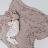 Fawn Striped Everything Knotted Newborn Gown | Milk & Baby