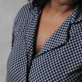 Midnight Checker | Women's Flare Set | Milk & Baby