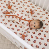 Football Print Bamboo Zippy Romper | Milk & Baby