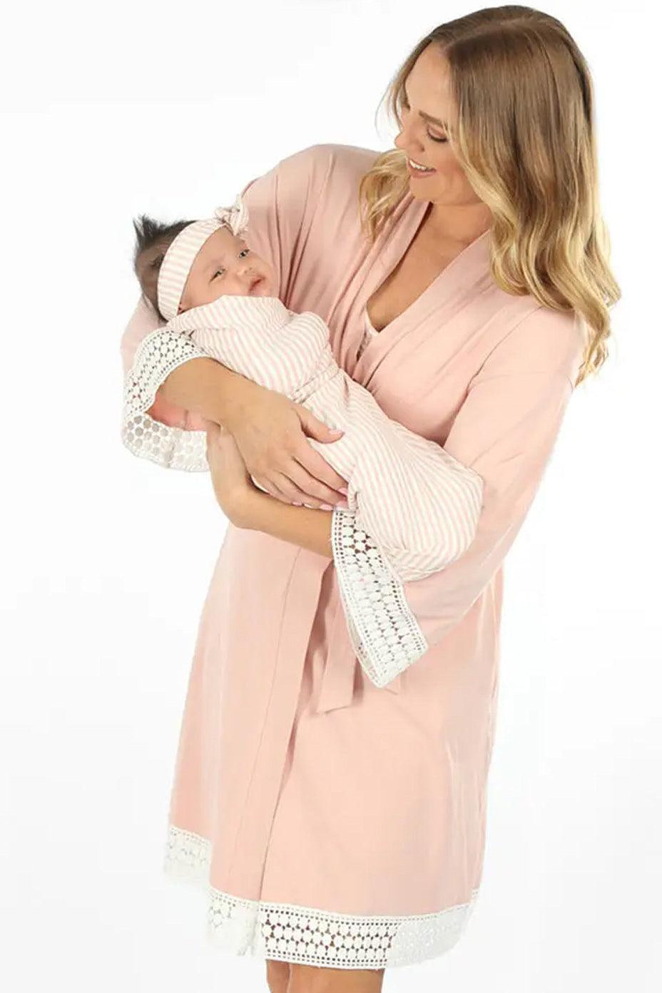 Grace Maternity & Nursing Nightgown Set | Pink Milk & Baby