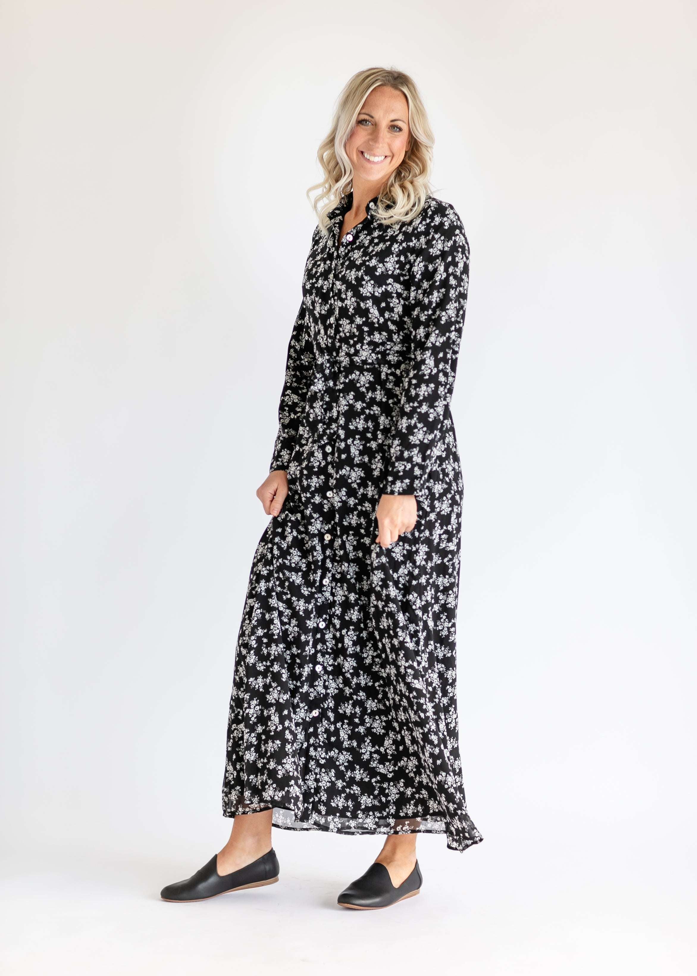 Gracelyn Button Up Maxi Dress Milk & Baby