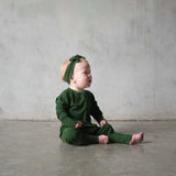 Everyday Green | Ribbed Bamboo Zip Romper | Milk & Baby