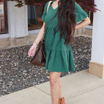 Bell Sleeve Pocket Nursing Dress | Green Milk & Baby