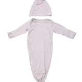 Harbor Mist Knotted Newborn Gown Set Milk & Baby