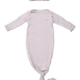 Harbor Mist Knotted Newborn Gown Set Milk & Baby