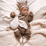 Luna + Luca Baby Bear Jumpsuit | Acorn Milk & Baby