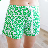 Green Leopard Women’s Button Down Short Set | Milk & Baby