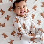 Ribbed Bear Footed Onesie | Milk & Baby 