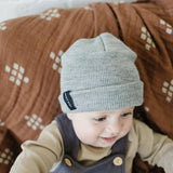 Light Grey Mebie Baby Beanie | Milk & Baby