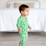 Green Leopard Romper | Milk & Baby 