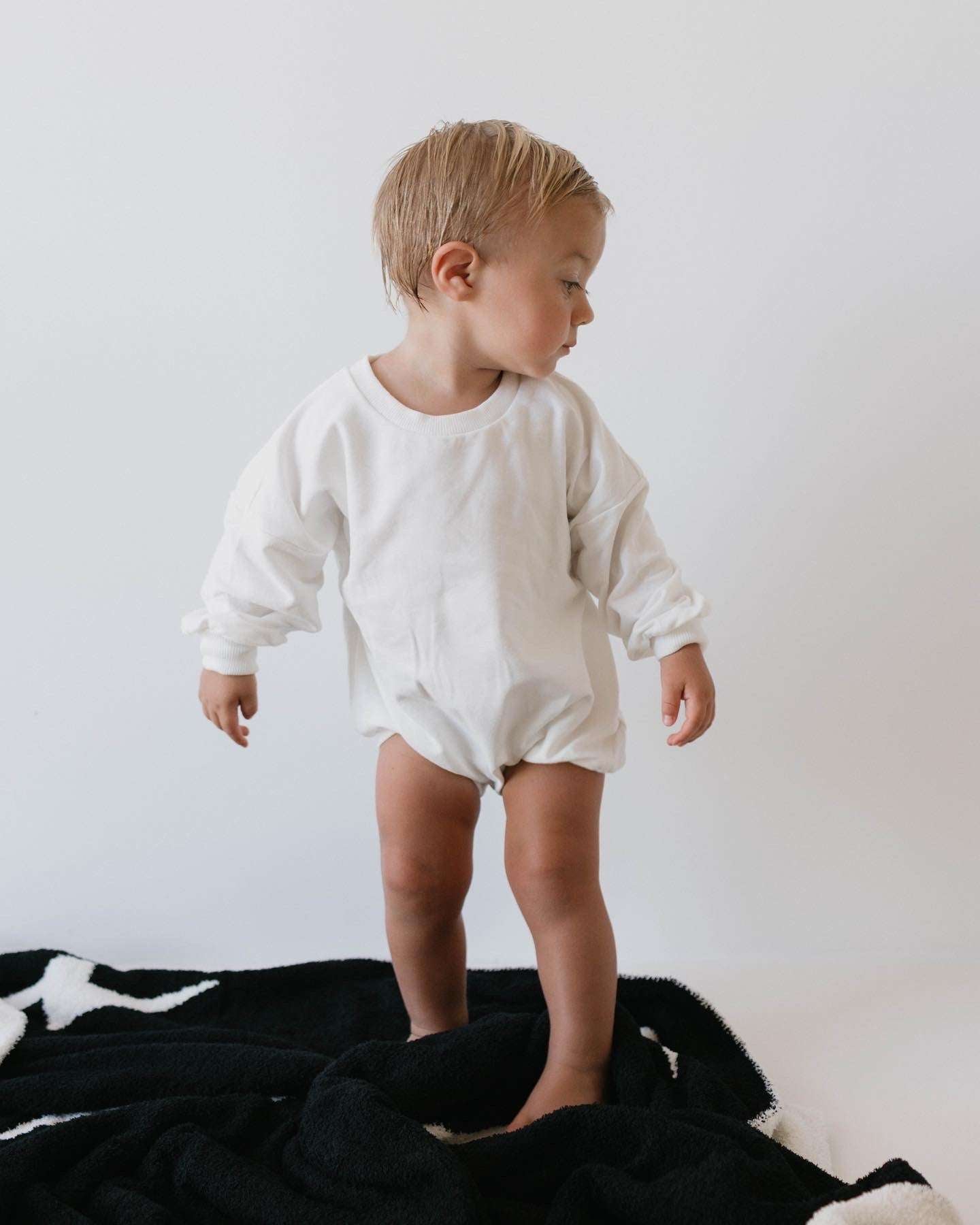 Dove | Sweatshirt Romper Milk & Baby