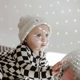 Black Checkerboard | Bamboo Zip Pajamas | Milk & Baby