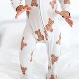 Ribbed Bear Footed Onesie | Milk & Baby 