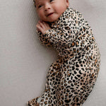 Leopard Newborn Knotted Gown Set Milk & Baby