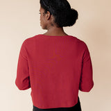 Organic Cotton Long Sleeve Rib Knit Crop Top & Nursing Cover