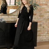 Lydia Button Front Maxi Dress