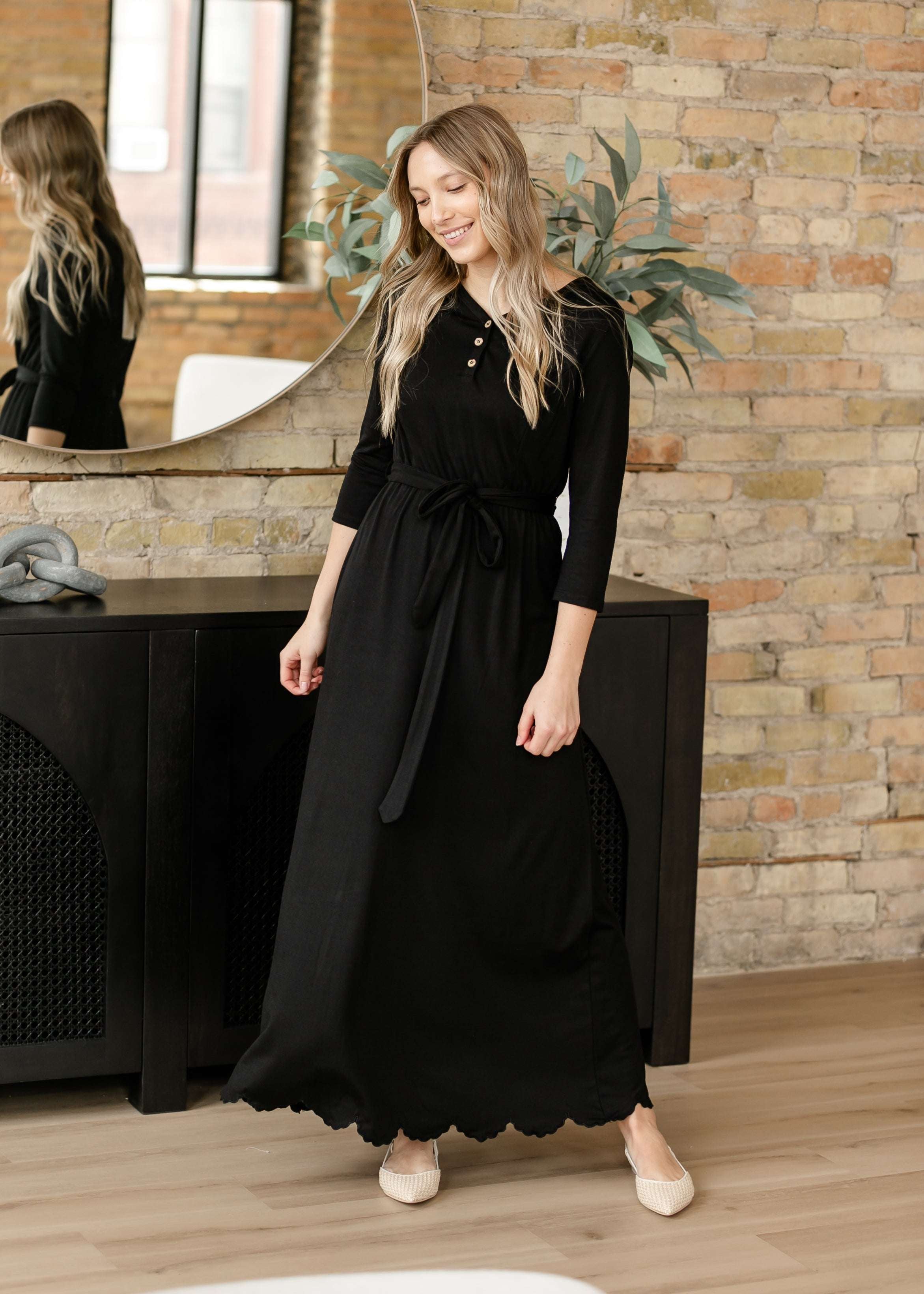 Lydia Button Front Maxi Dress Milk & Baby